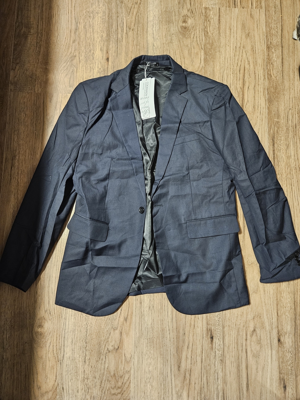 Coofandy Men's Navy Single-Button Slim Blazer Sport Coat